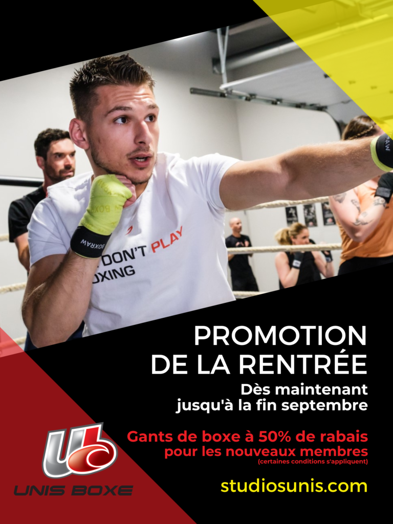 Promo de la rentrée 2023 – boxe